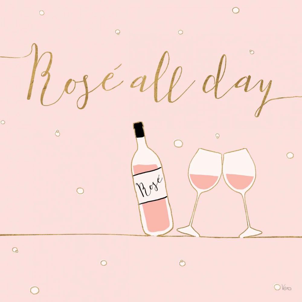 Underlined Bubbly V Pink art print by Veronique Charron for $57.95 CAD