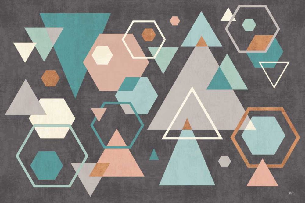 Abstract Geo I Black art print by Veronique Charron for $57.95 CAD