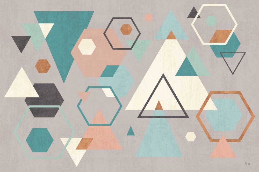 Abstract Geo I Gray art print by Veronique Charron for $57.95 CAD