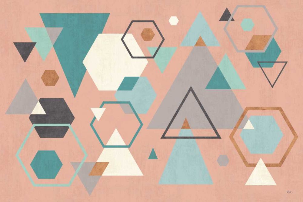 Abstract Geo I Pink art print by Veronique Charron for $57.95 CAD