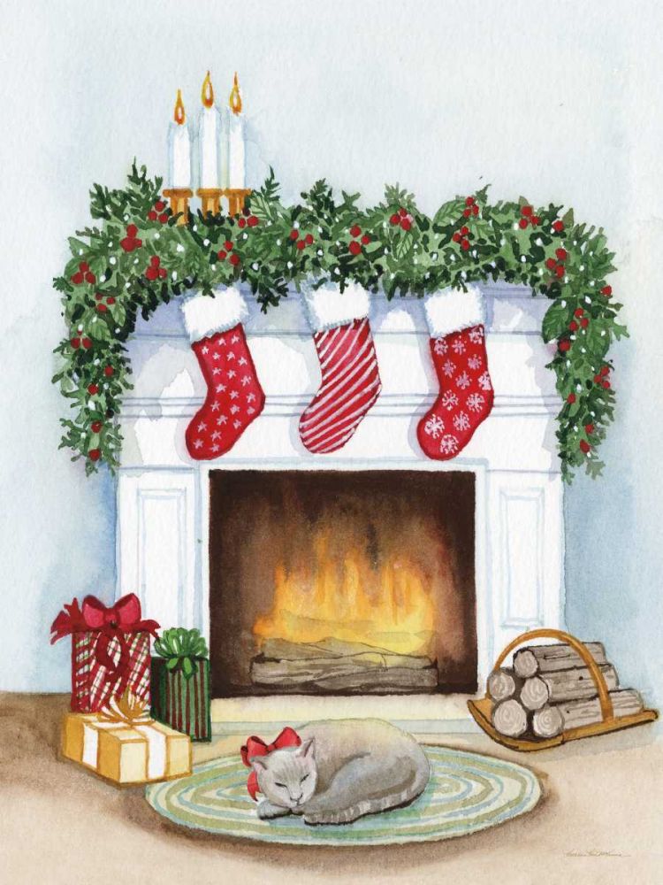 Night Before Christmas V art print by Kathleen Parr McKenna for $57.95 CAD