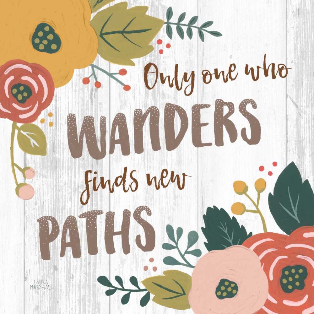 Wildflower Daydreams VI Spice on Shiplap art print by Laura Marshall for $57.95 CAD
