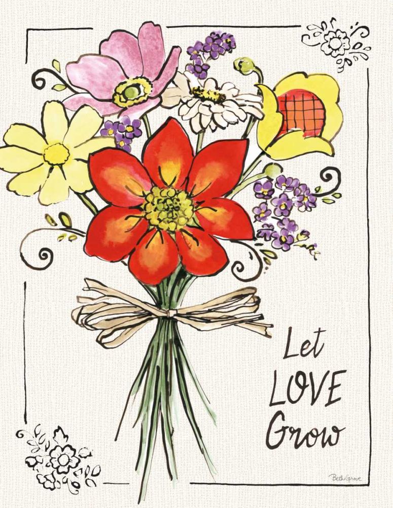 Sunny Bouquets I art print by Beth Grove for $57.95 CAD