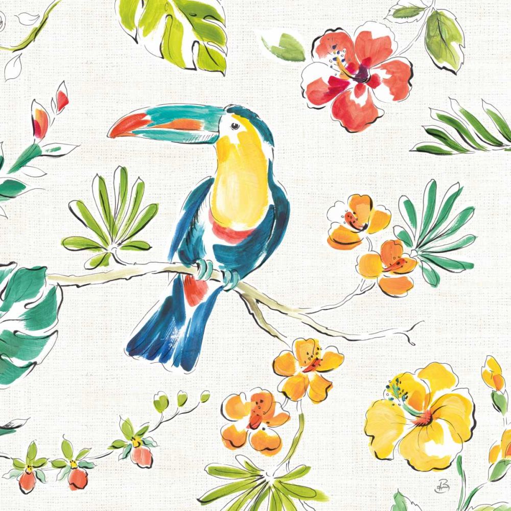 Tropical Oasis V White art print by Daphne Brissonnet for $57.95 CAD
