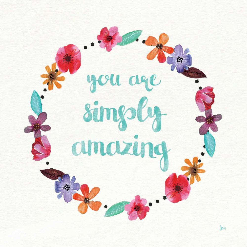 Simply Amazing I Blue art print by Jess Aiken for $57.95 CAD