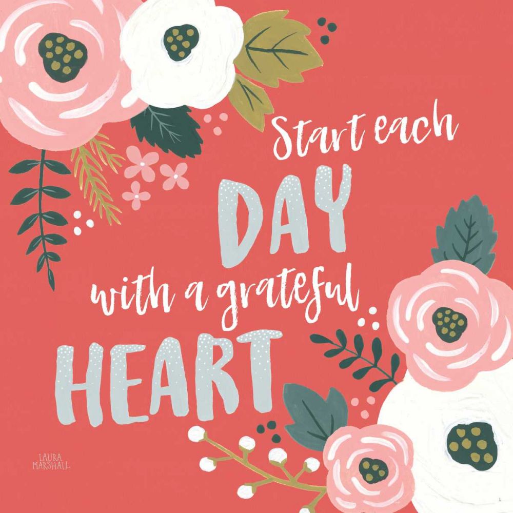 Wildflower Daydreams VII Grateful Heart art print by Laura Marshall for $57.95 CAD