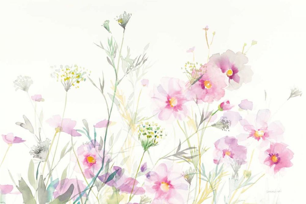 Queen Annes Lace and Cosmos on White art print by Danhui Nai for $57.95 CAD