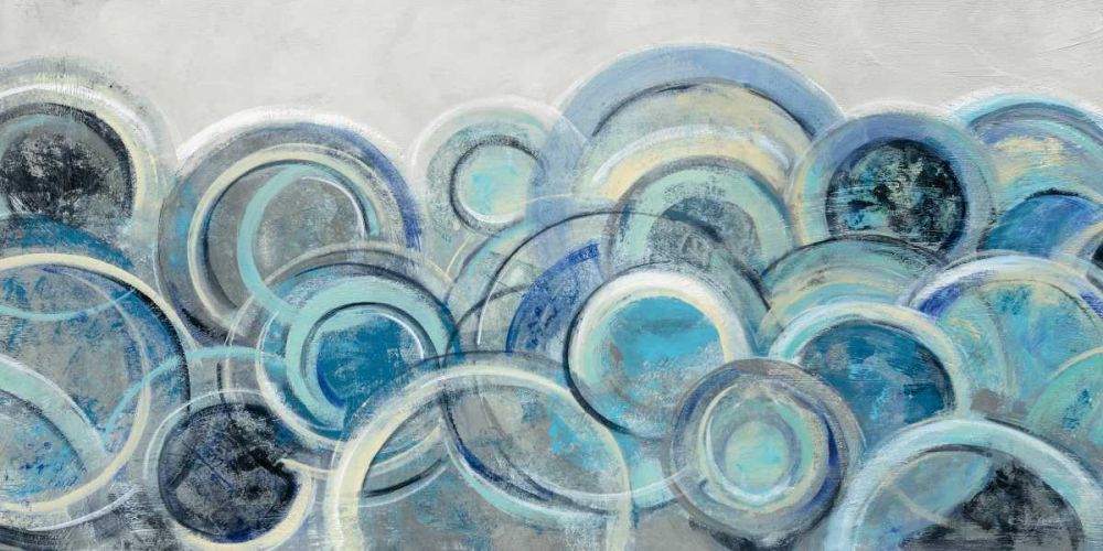 Variation Blue Grey Crop art print by Silvia Vassileva for $57.95 CAD