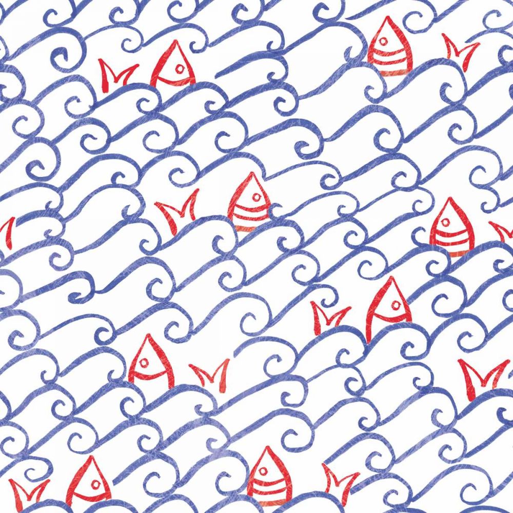Coastal Birds Pattern VA art print by Farida Zaman for $57.95 CAD