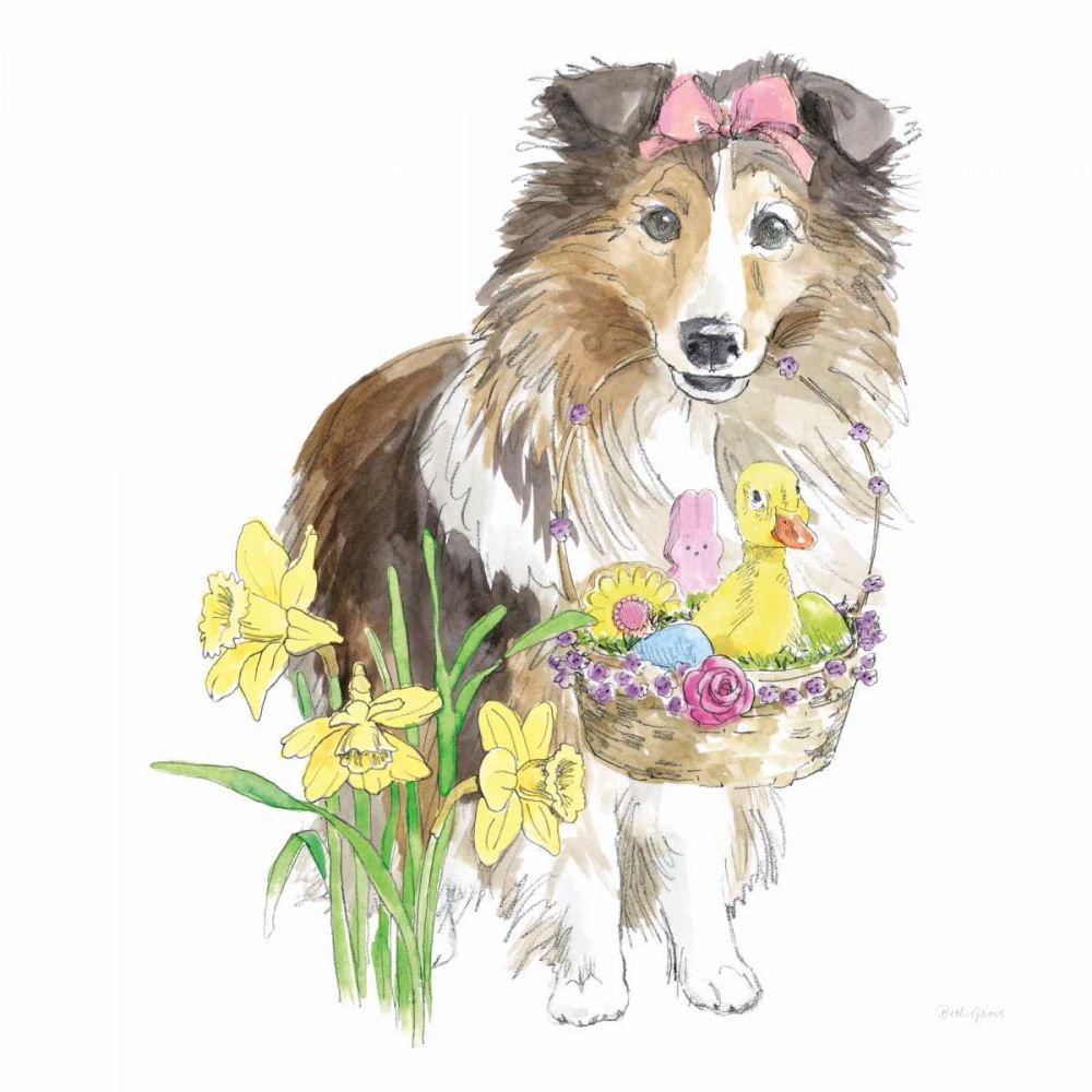 Easter Pups II art print by Beth Grove for $57.95 CAD