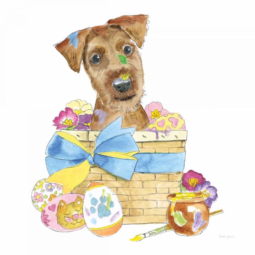 Easter Pups III art print by Beth Grove for $57.95 CAD