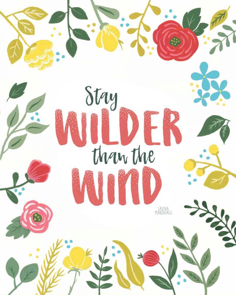 Wildflower Daydreams I v2 on White art print by Laura Marshall for $57.95 CAD