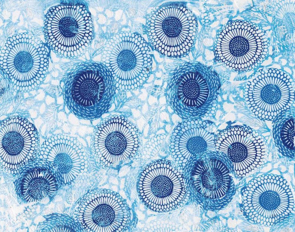Pinto and Buffalo Flowers Blue art print by Kellie Day for $57.95 CAD