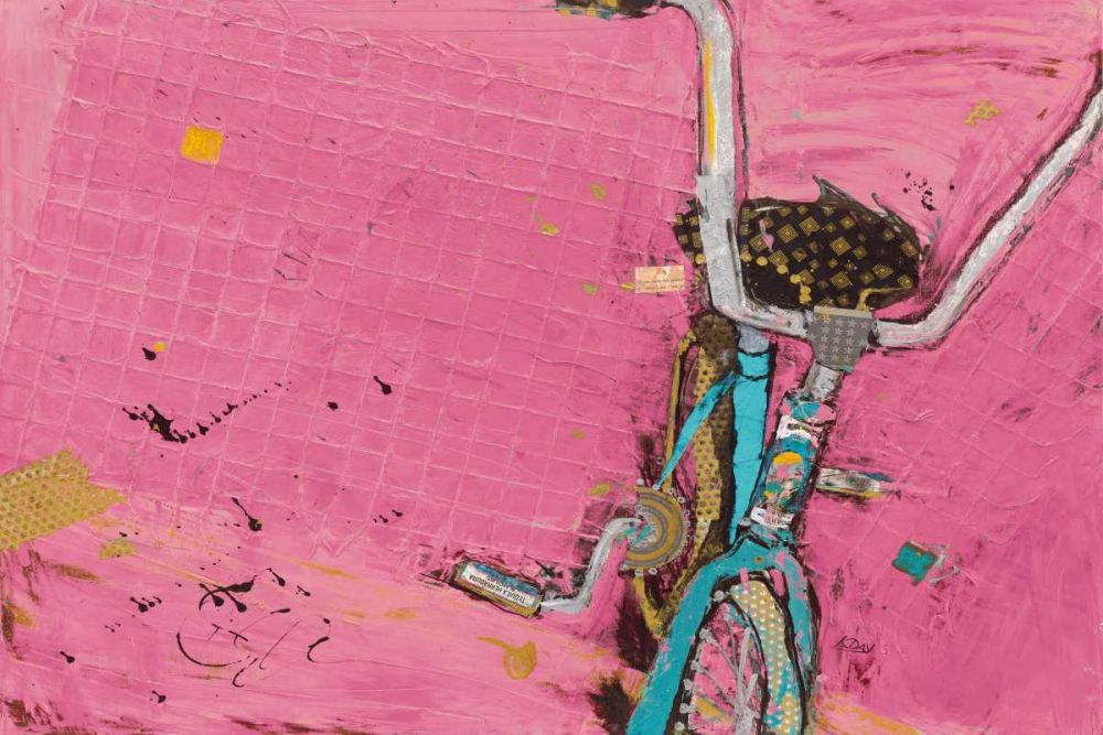 Perky Ts Pink Aqua Crop art print by Kellie Day for $57.95 CAD