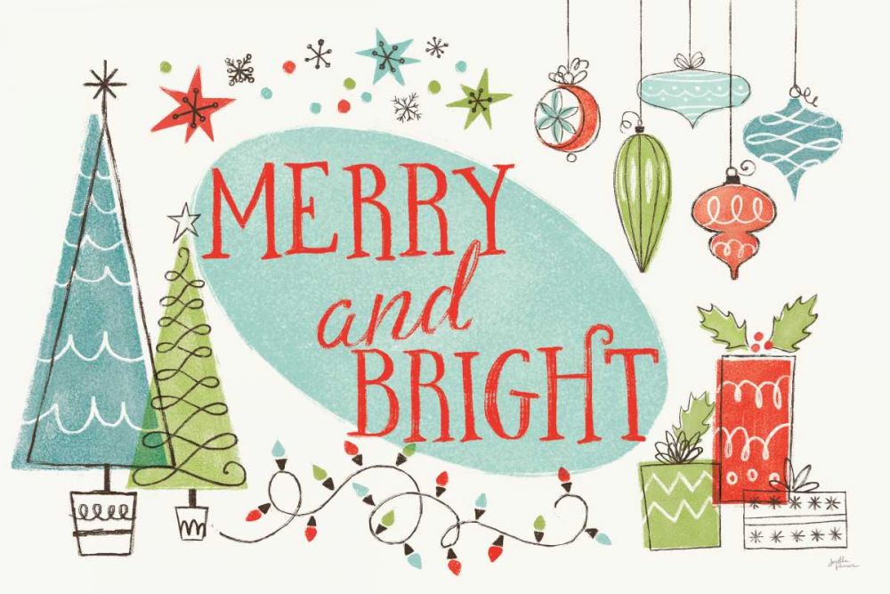 Retro Christmas I art print by Janelle Penner for $57.95 CAD