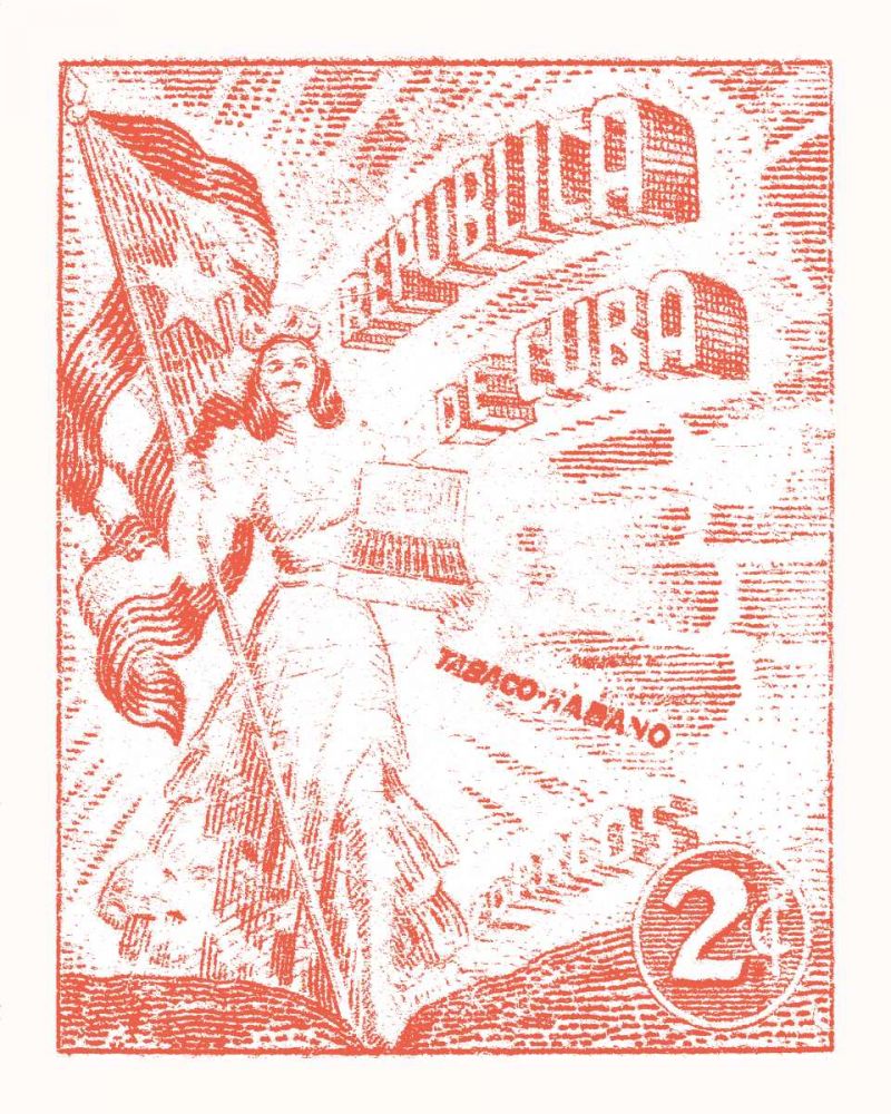 Cuba Stamp XXI Bright art print by Wild Apple Portfolio for $57.95 CAD