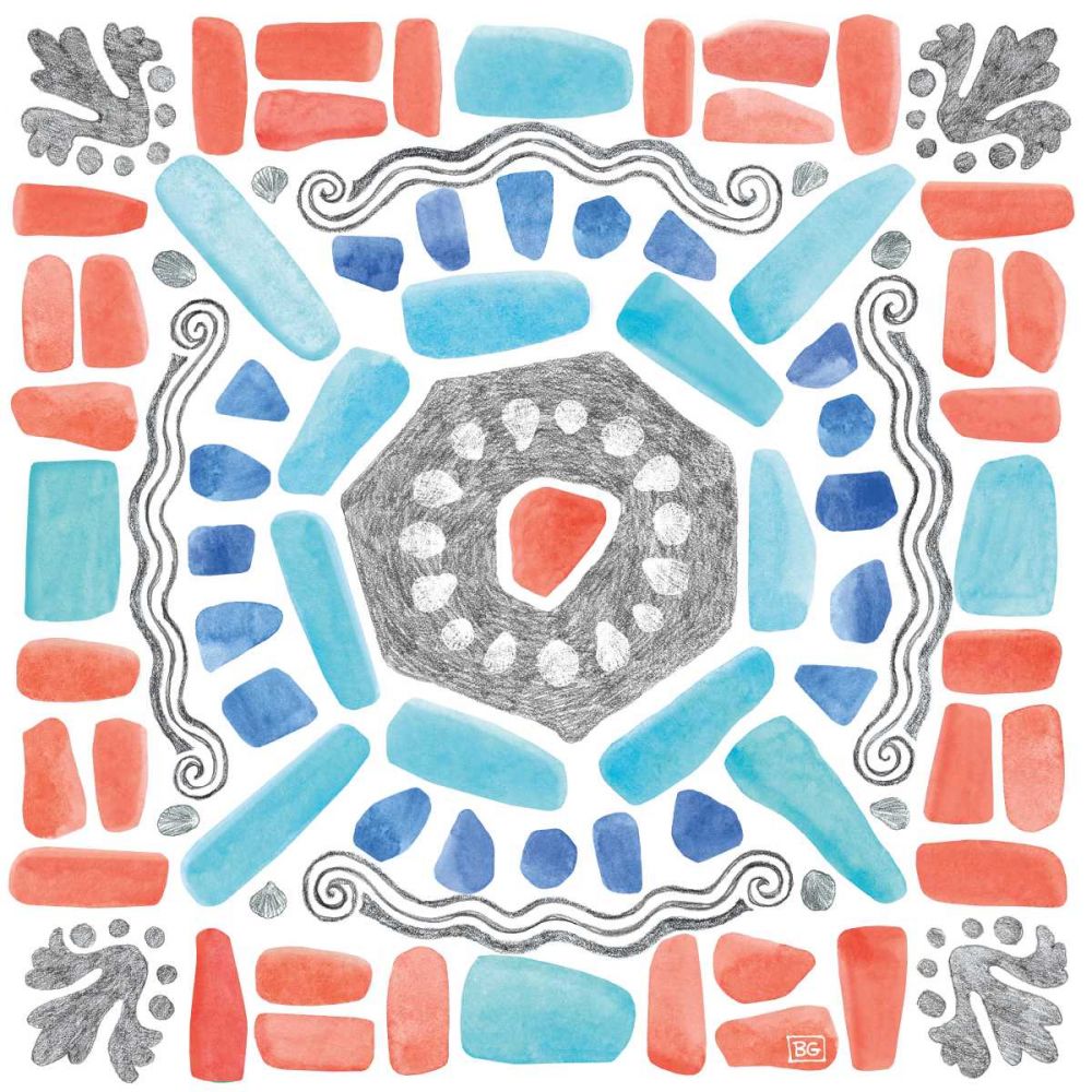 Coastal Sea Life X art print by Beth Grove for $57.95 CAD