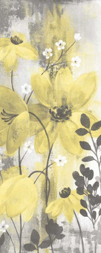Floral Symphony Yellow Gray Crop II art print by Silvia Vassileva for $57.95 CAD