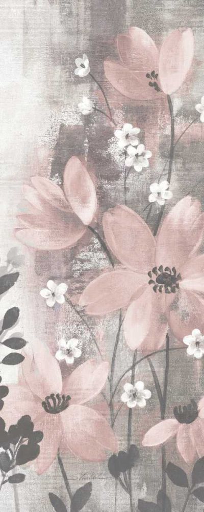Floral Symphony Blush Gray Crop I art print by Silvia Vassileva for $57.95 CAD