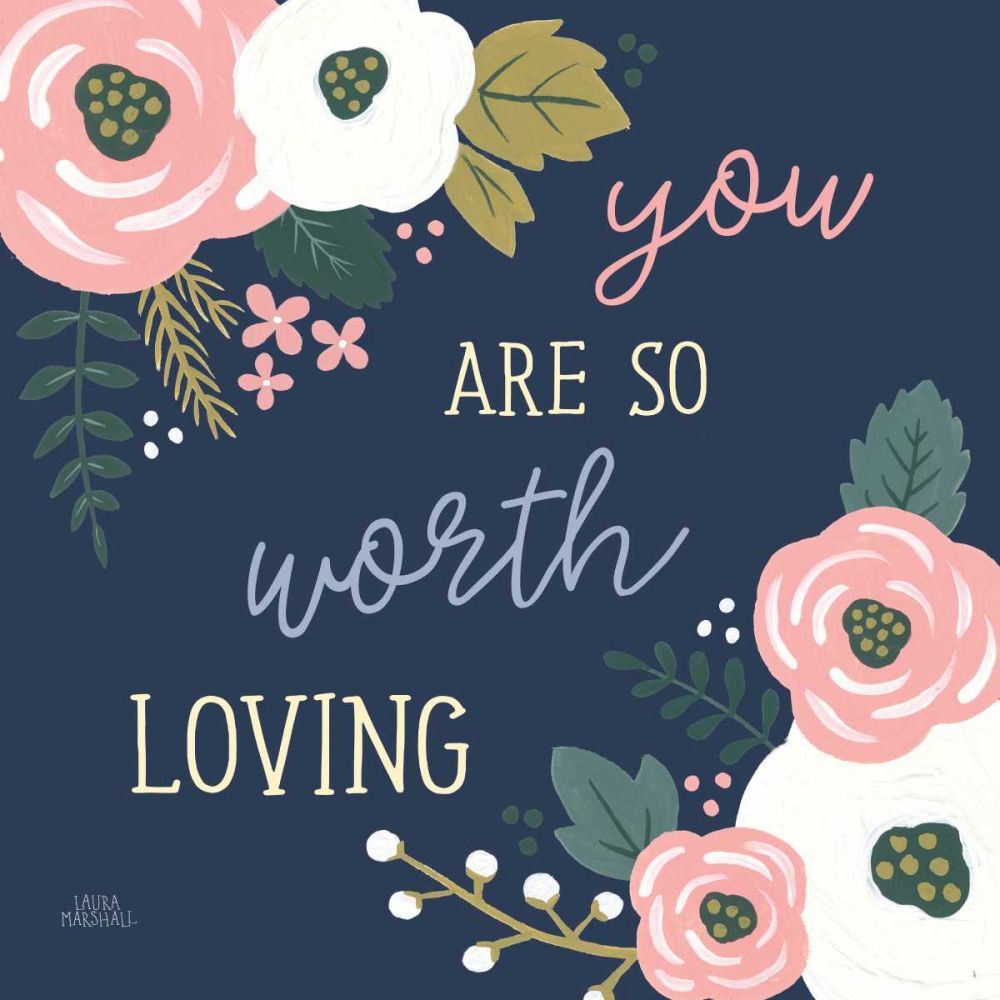 Wildflower Daydreams VII Navy Loving art print by Laura Marshall for $57.95 CAD