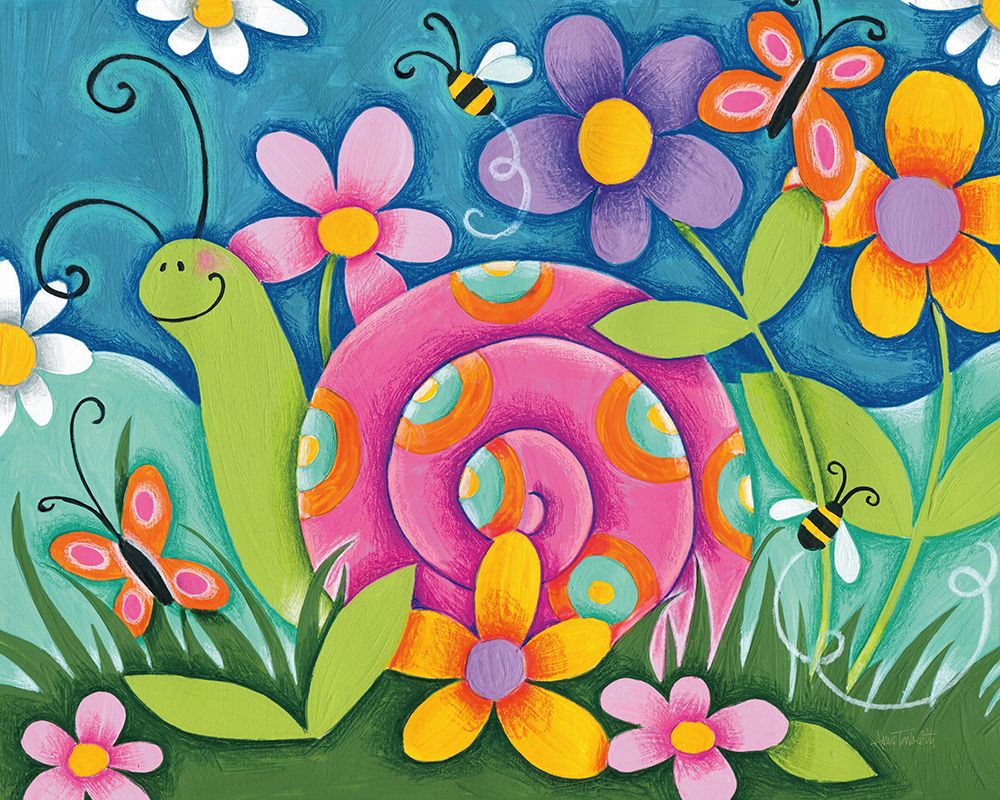 Snail in the Garden art print by Anne Tavoletti for $57.95 CAD