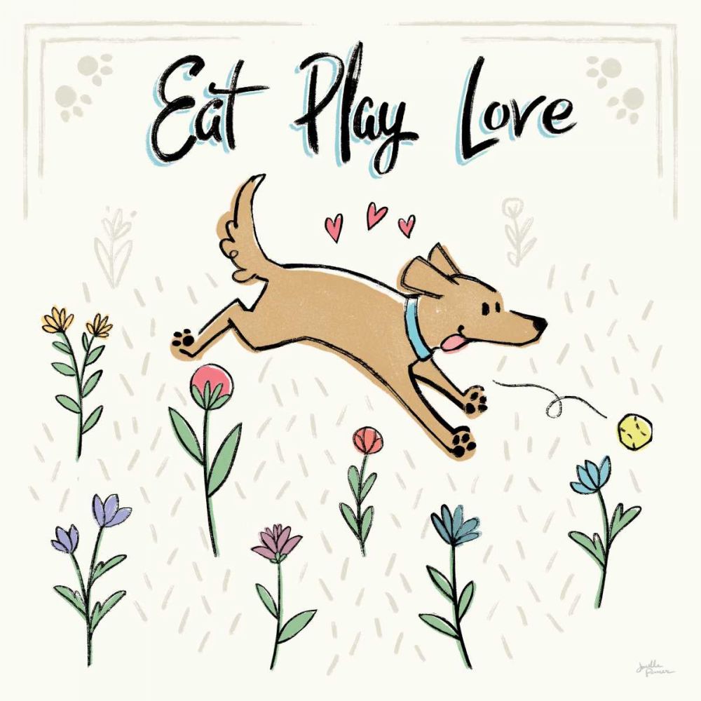 Dogs in the Garden II art print by Janelle Penner for $57.95 CAD