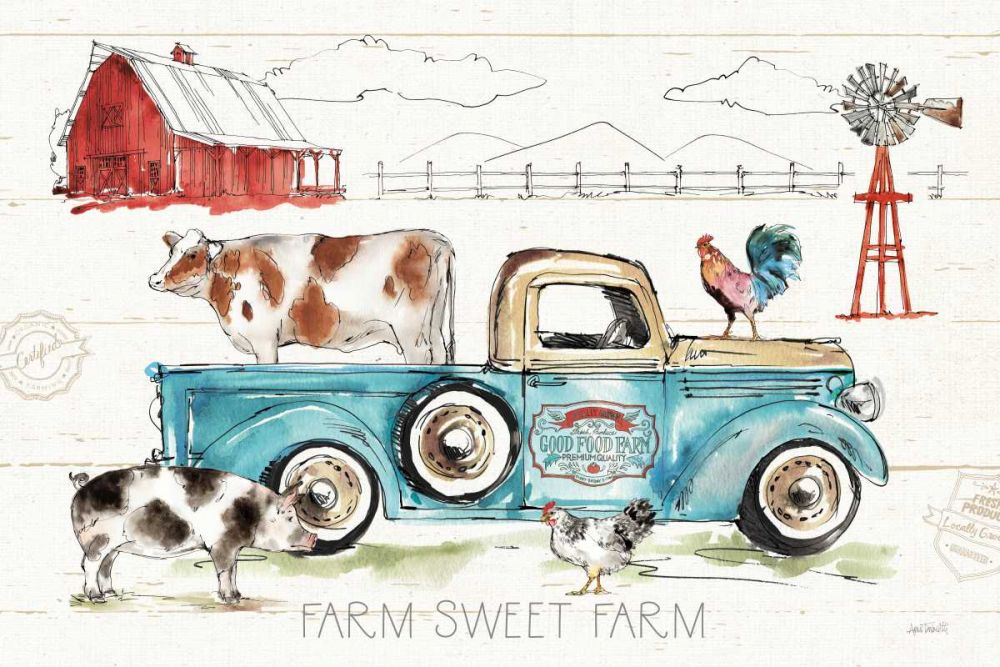 Down on the Farm I art print by Anne Tavoletti for $57.95 CAD