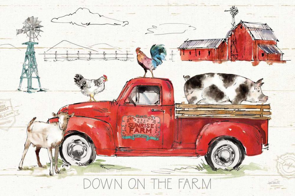 Down on the Farm II art print by Anne Tavoletti for $57.95 CAD