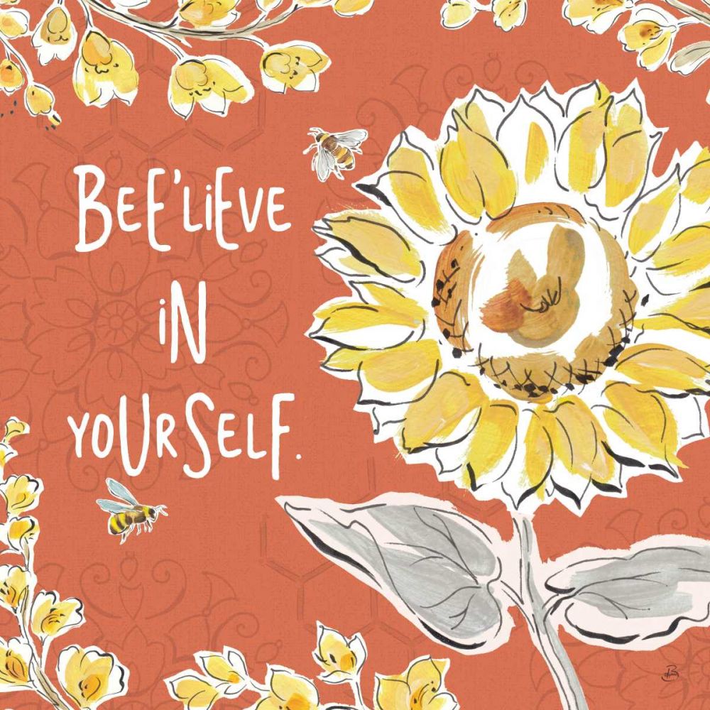 Bee Happy V Spice art print by Daphne Brissonnet for $57.95 CAD