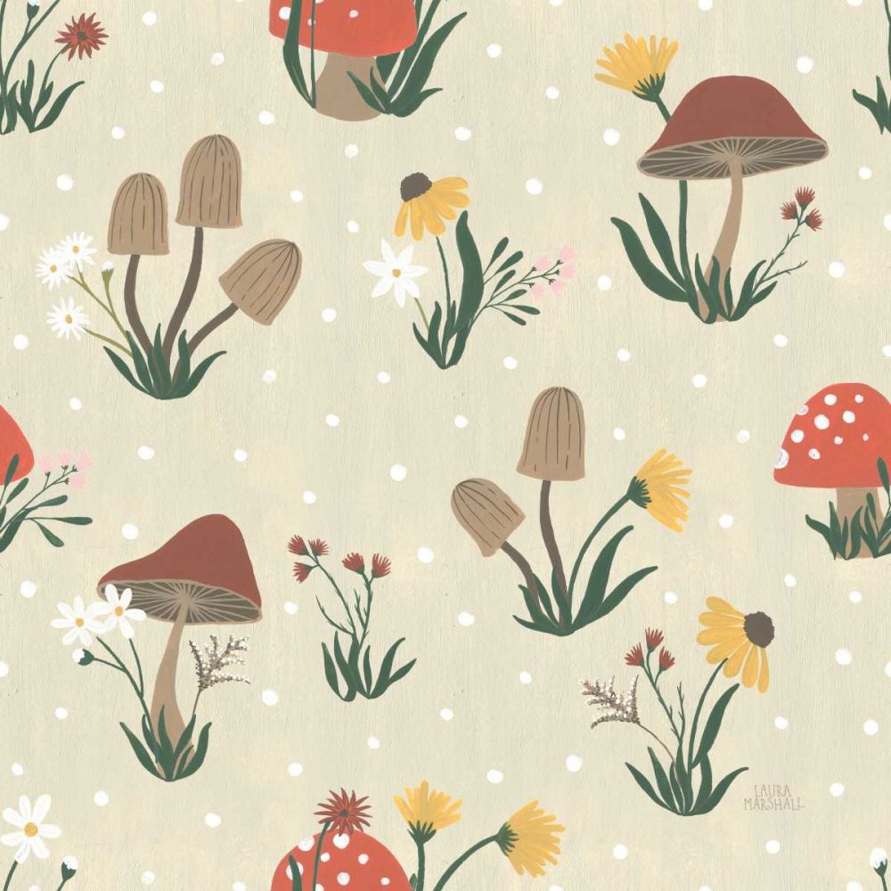 Autumn Garden Pattern V art print by Laura Marshall for $57.95 CAD