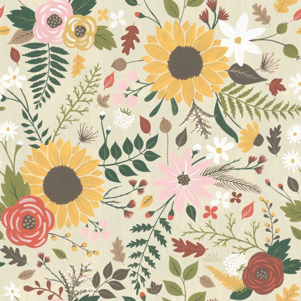 Autumn Garden Pattern VIII art print by Laura Marshall for $57.95 CAD