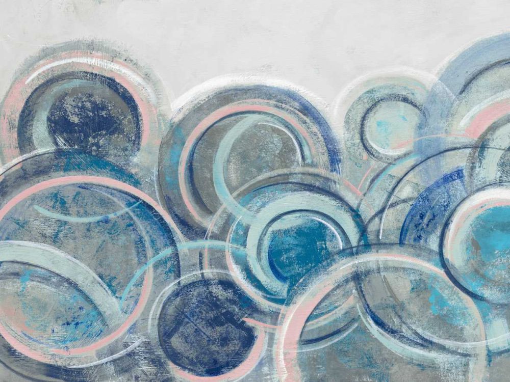 Variation Blue Grey Pink Crop art print by Silvia Vassileva for $57.95 CAD