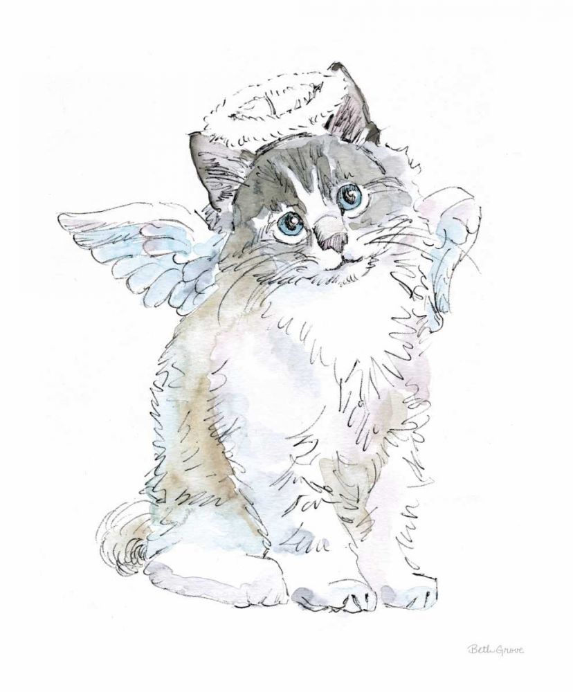 Christmas Kitties I art print by Beth Grove for $57.95 CAD