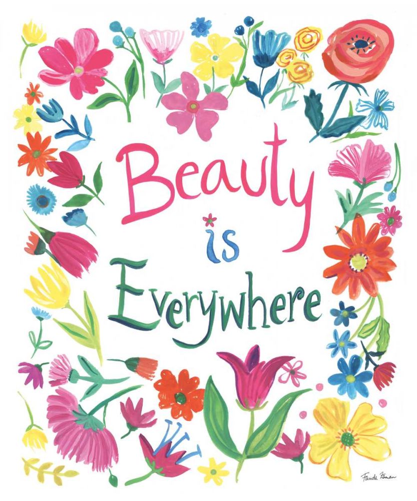 Floral Quote III art print by Farida Zaman for $57.95 CAD