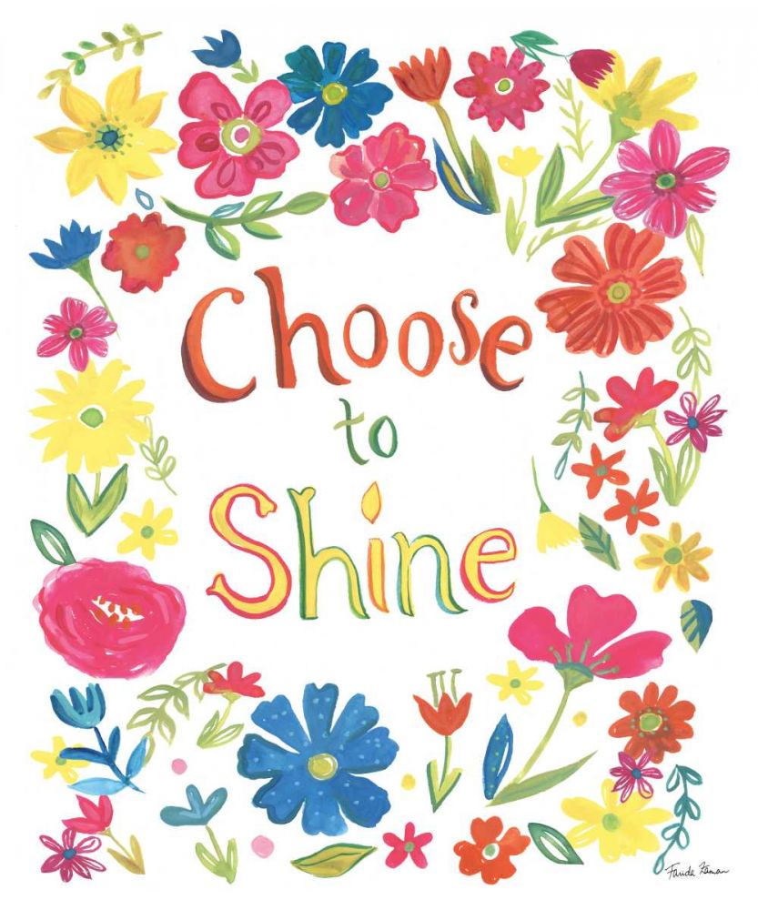 Floral Quote IV art print by Farida Zaman for $57.95 CAD