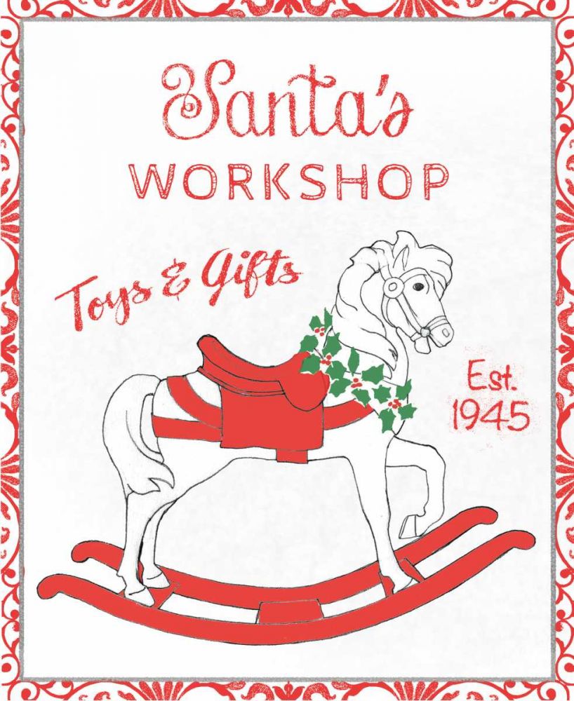 Chalkboard Christmas Signs I on White art print by Beth Grove for $57.95 CAD