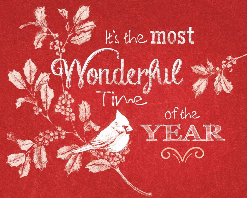 Chalkboard Christmas Sayings VI on red art print by Beth Grove for $57.95 CAD