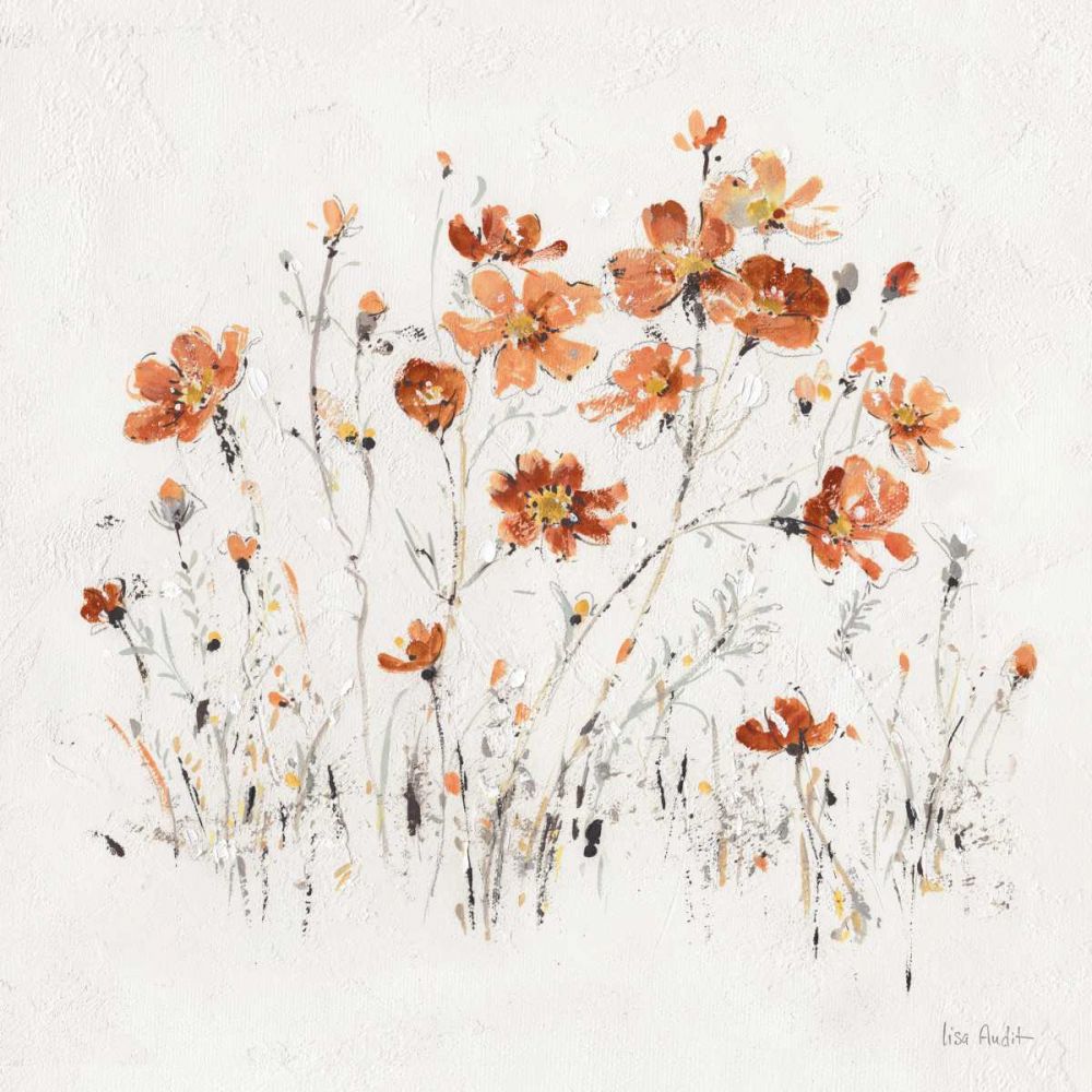 Wildflowers II Orange art print by Lisa Audit for $57.95 CAD