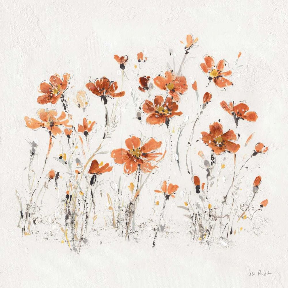 Wildflowers III Orange art print by Lisa Audit for $57.95 CAD