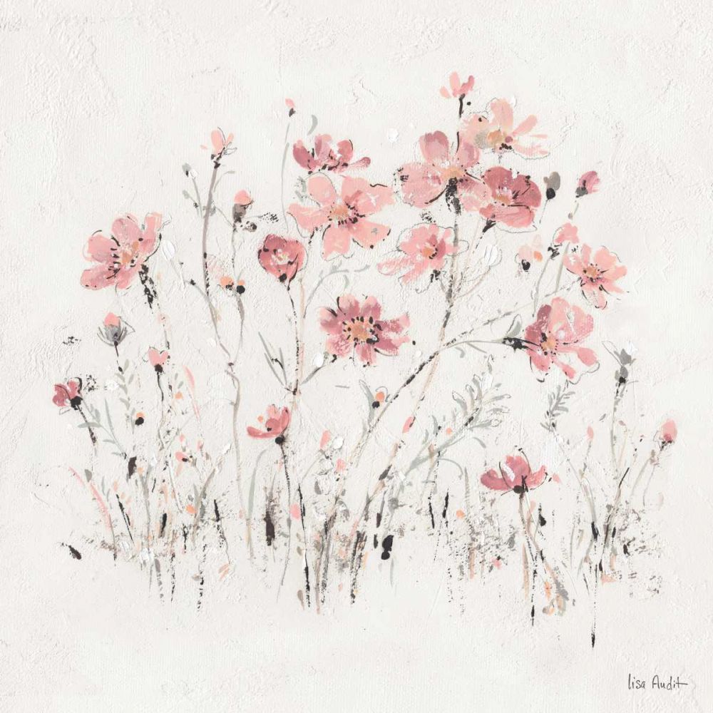 Wildflowers II Pink art print by Lisa Audit for $57.95 CAD
