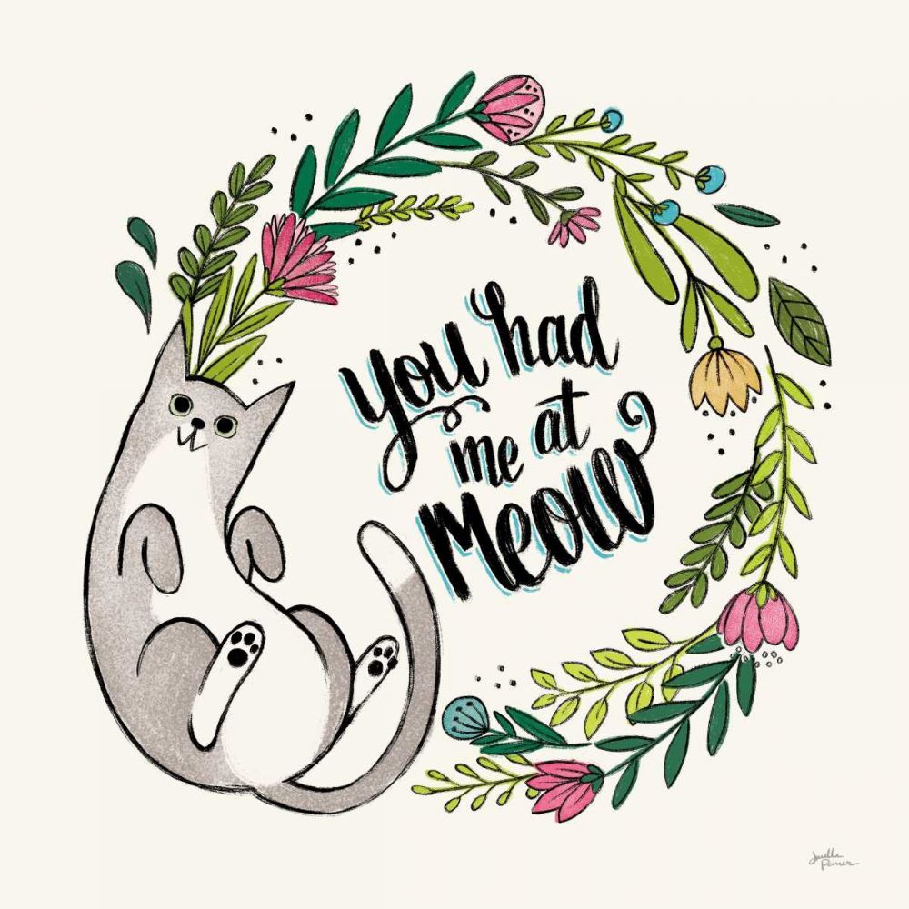 Purrfect Garden VII art print by Janelle Penner for $57.95 CAD