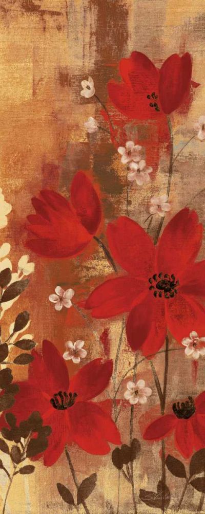 Floral Symphony Red I art print by Silvia Vassileva for $57.95 CAD