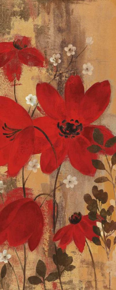 Floral Symphony Red II art print by Silvia Vassileva for $57.95 CAD