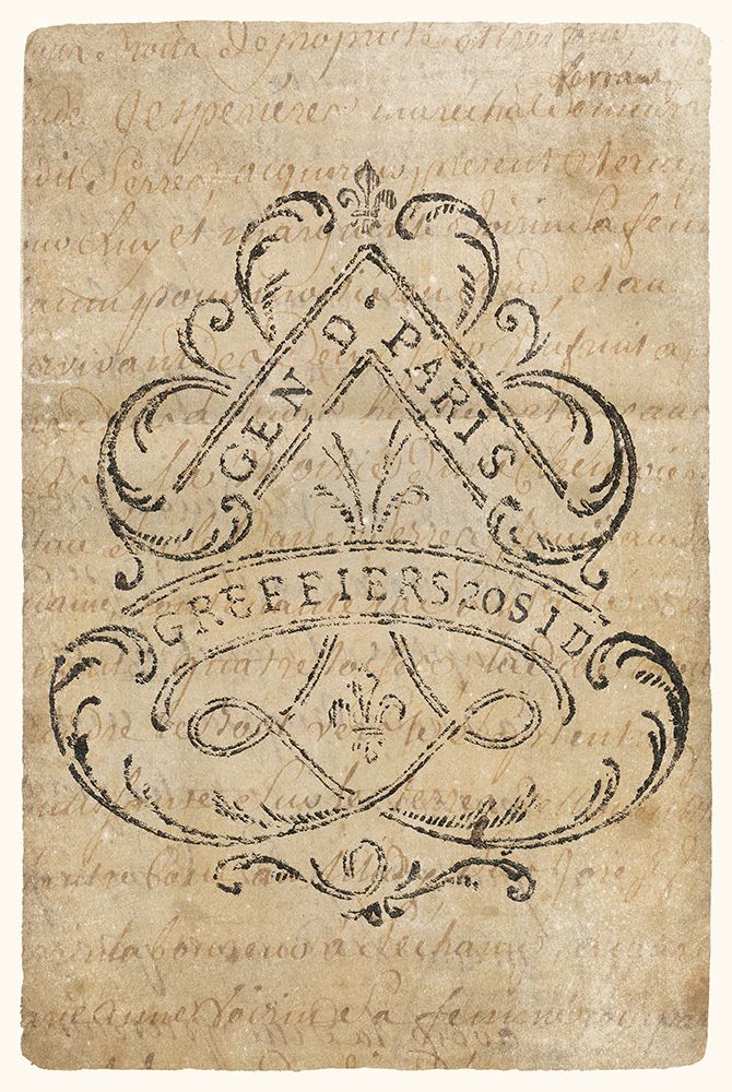 Vintage Letter Crest I Antique Border V2 art print by Wild Apple Portfolio for $57.95 CAD