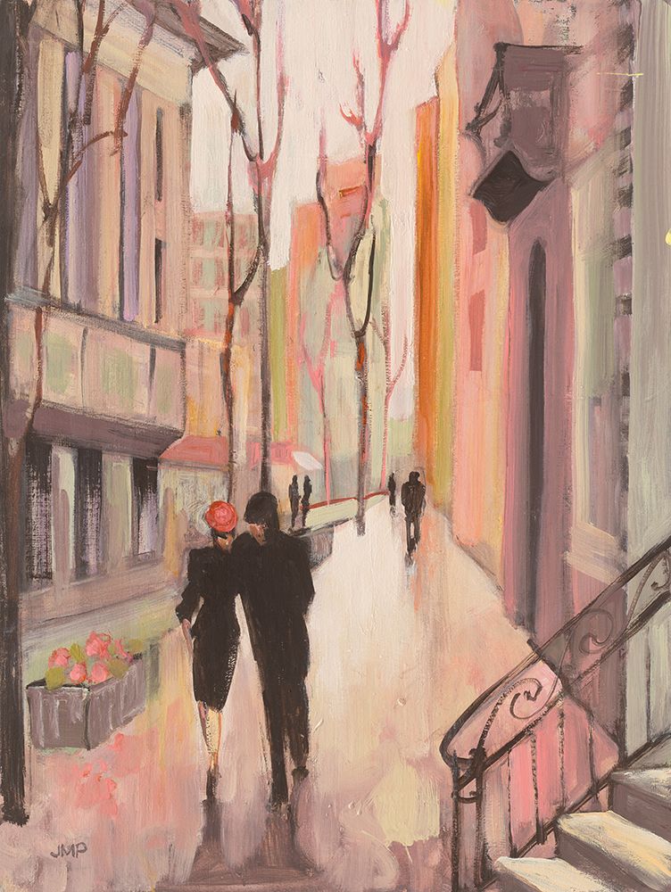 Village Promenade Pink art print by Julia Purinton for $57.95 CAD