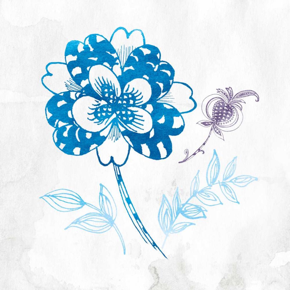 Eastern Boho III Peacock Blue art print by Wild Apple Portfolio for $57.95 CAD