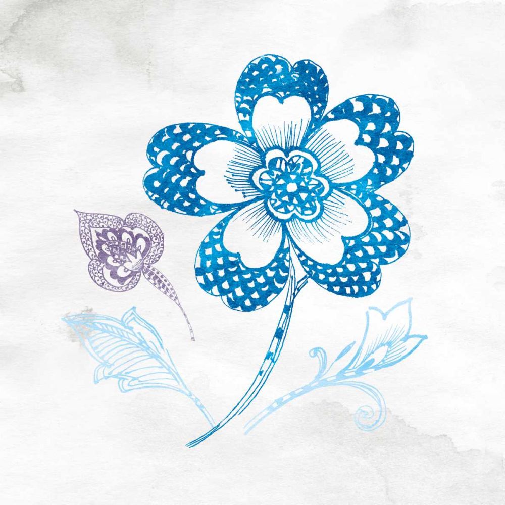 Eastern Boho IV Peacock Blue art print by Wild Apple Portfolio for $57.95 CAD
