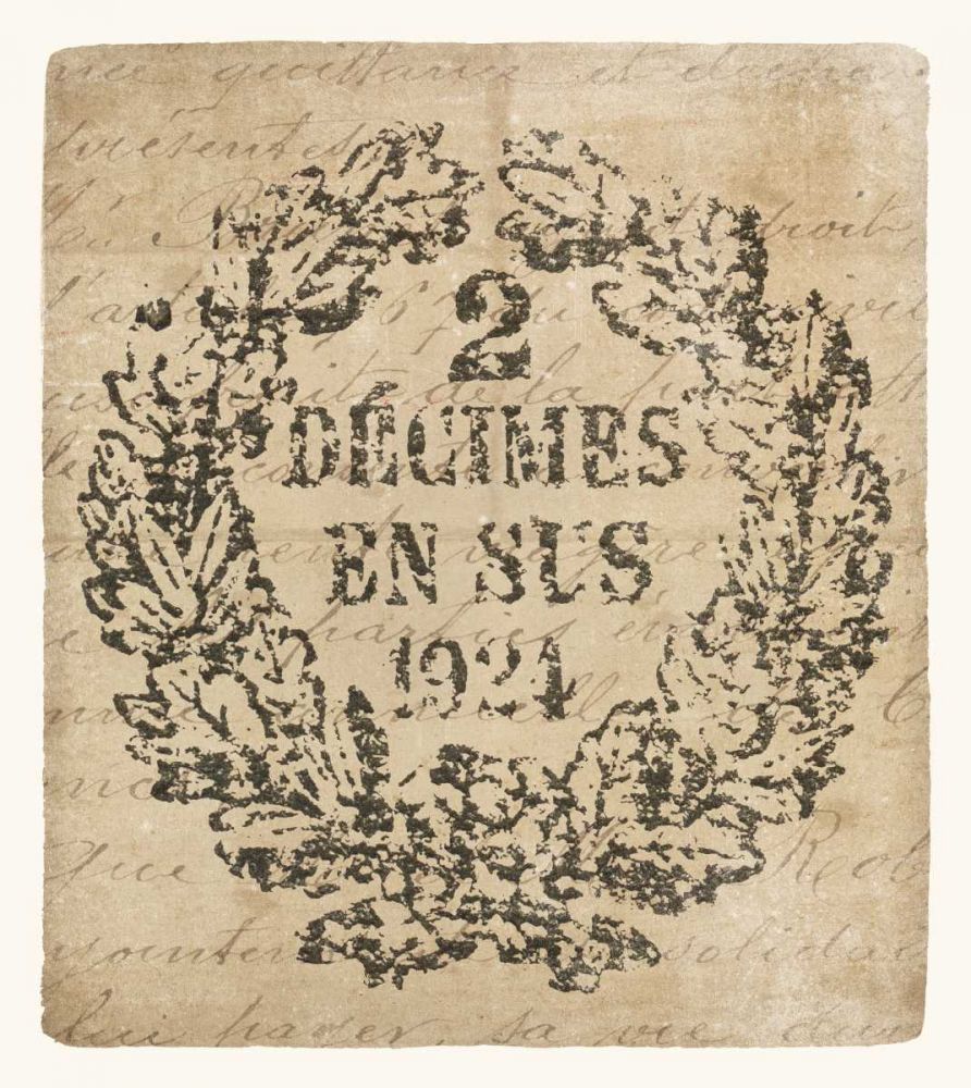 Vintage Letter Crest II Antique Border v2 art print by Wild Apple Portfolio for $57.95 CAD