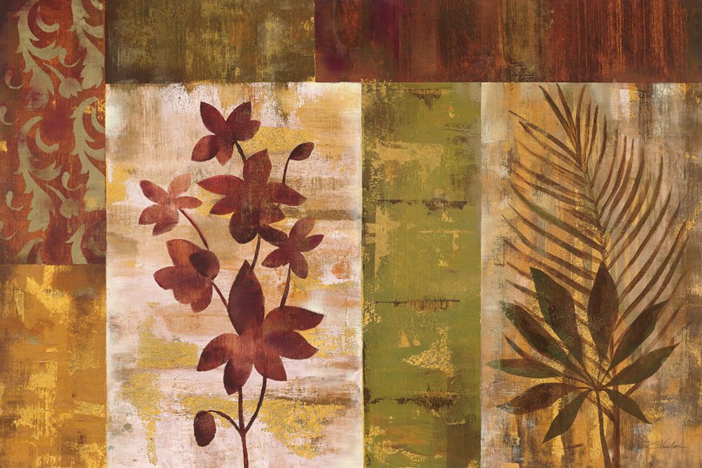 Crimson Orchid and Fern art print by Silvia Vassileva for $57.95 CAD