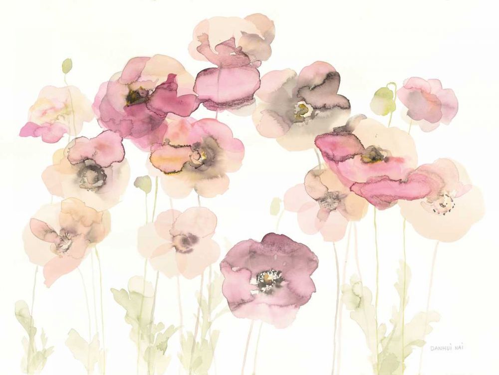Delicate Poppies art print by Danhui Nai for $57.95 CAD